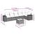 Set canapele de grădină cu perne, 7 piese, negru, poliratan GartenMobel Dekor