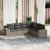 Set canapele de grădină cu perne, 6 piese gri deschis poliratan GartenMobel Dekor