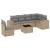 Set canapele de grădină, 7 piese, cu perne, bej, poliratan GartenMobel Dekor