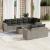 Set canapele de grădină, 9 piese, cu perne, gri, poliratan GartenMobel Dekor