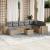 Set canapele de grădină, 9 piese, cu perne, bej, poliratan GartenMobel Dekor