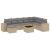 Set canapele de grădină, 9 piese, cu perne, bej, poliratan GartenMobel Dekor