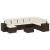 Set canapele de grădină cu perne, 9 piese, maro, poliratan GartenMobel Dekor