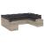 Set canapele de grădină cu perne, 9 piese gri deschis poliratan GartenMobel Dekor