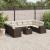 Set canapele de grădină cu perne, 10 piese, maro, poliratan GartenMobel Dekor