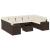 Set canapele de grădină cu perne, 10 piese, maro, poliratan GartenMobel Dekor