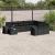 Set canapele de grădină cu perne, 10 piese, negru, poliratan GartenMobel Dekor