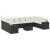 Set canapele de grădină cu perne, 11 piese, negru, poliratan GartenMobel Dekor