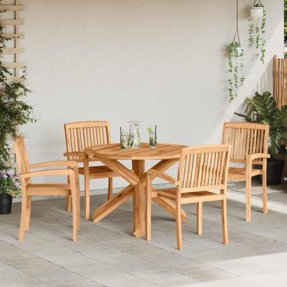 Set de masă pentru grădină 5 pcs natural Lemn Solid de Acacia GartenMobel Dekor