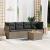 Set canapea de grădină cu perne, 5 piese, gri, poliratan GartenMobel Dekor