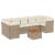 Set canapele de grădină, 8 piese, cu perne, bej, poliratan GartenMobel Dekor