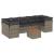 Set canapele de grădină cu perne, 8 piese, gri, poliratan GartenMobel Dekor