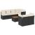Set mobilier de grădină cu perne, 8 piese, negru, poliratan GartenMobel Dekor