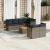 Set canapele de grădină cu perne, 8 piese, gri, poliratan GartenMobel Dekor