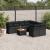 Set mobilier de grădină cu perne, 9 piese, negru, poliratan GartenMobel Dekor