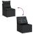 Set canapele de grădină cu perne, 7 piese, negru, poliratan GartenMobel Dekor