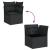 Set canapele de grădină cu perne, 7 piese, negru, poliratan GartenMobel Dekor