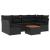 Set canapele de grădină cu perne, 7 piese, negru, poliratan GartenMobel Dekor
