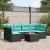 Set canapele de grădină cu perne, 7 piese, negru, poliratan GartenMobel Dekor