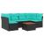 Set canapele de grădină cu perne, 7 piese, negru, poliratan GartenMobel Dekor