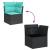 Set canapele de grădină cu perne, 8 piese, negru, poliratan GartenMobel Dekor