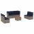 Set canapele de grădină cu perne, 8 piese, gri, poliratan GartenMobel Dekor