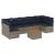 Set canapele de grădină cu perne, 8 piese, gri, poliratan GartenMobel Dekor