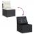 Set mobilier de grădină cu perne, 6 piese, negru, poliratan GartenMobel Dekor
