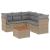 Set canapele de grădină, 6 piese, cu perne, bej, poliratan GartenMobel Dekor