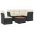 Set mobilier de grădină cu perne, 6 piese, negru, poliratan GartenMobel Dekor