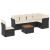Set canapele de grădină cu perne, 7 piese, negru, poliratan GartenMobel Dekor