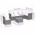 Set canapele de grădină cu perne, 7 piese, negru, poliratan GartenMobel Dekor