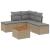 Set canapele de grădină, 6 piese, cu perne, bej, poliratan GartenMobel Dekor