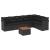 Set mobilier de grădină cu perne, 8 piese, negru, poliratan GartenMobel Dekor