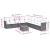 Set canapele de grădină cu perne, 10 piese, gri, poliratan GartenMobel Dekor