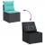Set canapele de grădină cu perne, 11 piese, negru, poliratan GartenMobel Dekor