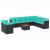 Set canapele de grădină cu perne, 11 piese, negru, poliratan GartenMobel Dekor