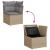 Set canapele de grădină, 10 piese, cu perne, bej, poliratan GartenMobel Dekor
