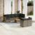 Set mobilier de grădină cu perne, 10 piese, gri, poliratan GartenMobel Dekor