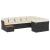 Set canapele de grădină cu perne, 10 piese, negru, poliratan GartenMobel Dekor