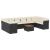 Set canapele de grădină cu perne, 11 piese, negru, poliratan GartenMobel Dekor