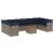Set canapele de grădină cu perne, 11 piese, gri, poliratan GartenMobel Dekor