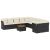 Set canapele de grădină cu perne, 11 piese, negru, poliratan GartenMobel Dekor