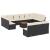 Set mobilier de grădină cu perne, 14 piese, negru, poliratan GartenMobel Dekor