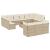 Set canapele de grădină, 14 piese, cu perne, bej, poliratan GartenMobel Dekor
