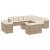 Set canapele de grădină, 14 piese, cu perne, bej, poliratan GartenMobel Dekor