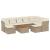 Set canapele de grădină cu perne, 10 piese, bej, poliratan GartenMobel Dekor