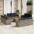 Set mobilier de grădină cu perne, 13 piese, gri, poliratan GartenMobel Dekor