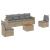 Set canapele de grădină, 7 piese, cu perne, bej, poliratan GartenMobel Dekor
