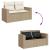 Set canapele de grădină cu perne, 5 piese, bej, poliratan GartenMobel Dekor
